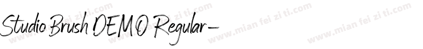 Studio Brush DEMO Regular字体转换